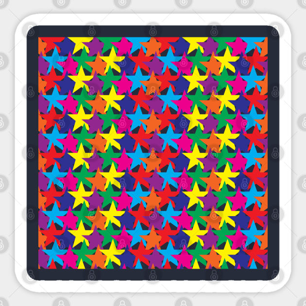 Star Pattern #1 Sticker by Hanzo